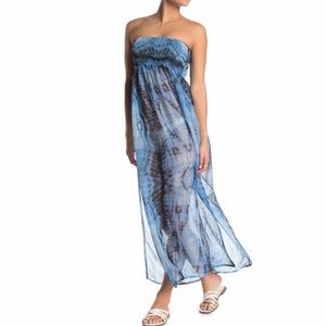 Milly Cabana Strapless Tie Dye Cover-Up Dress